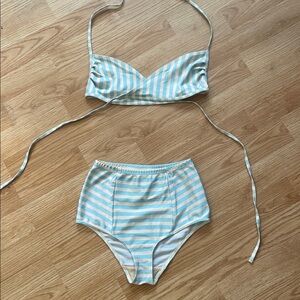 American Apparel Striped Two Piece Bikini
